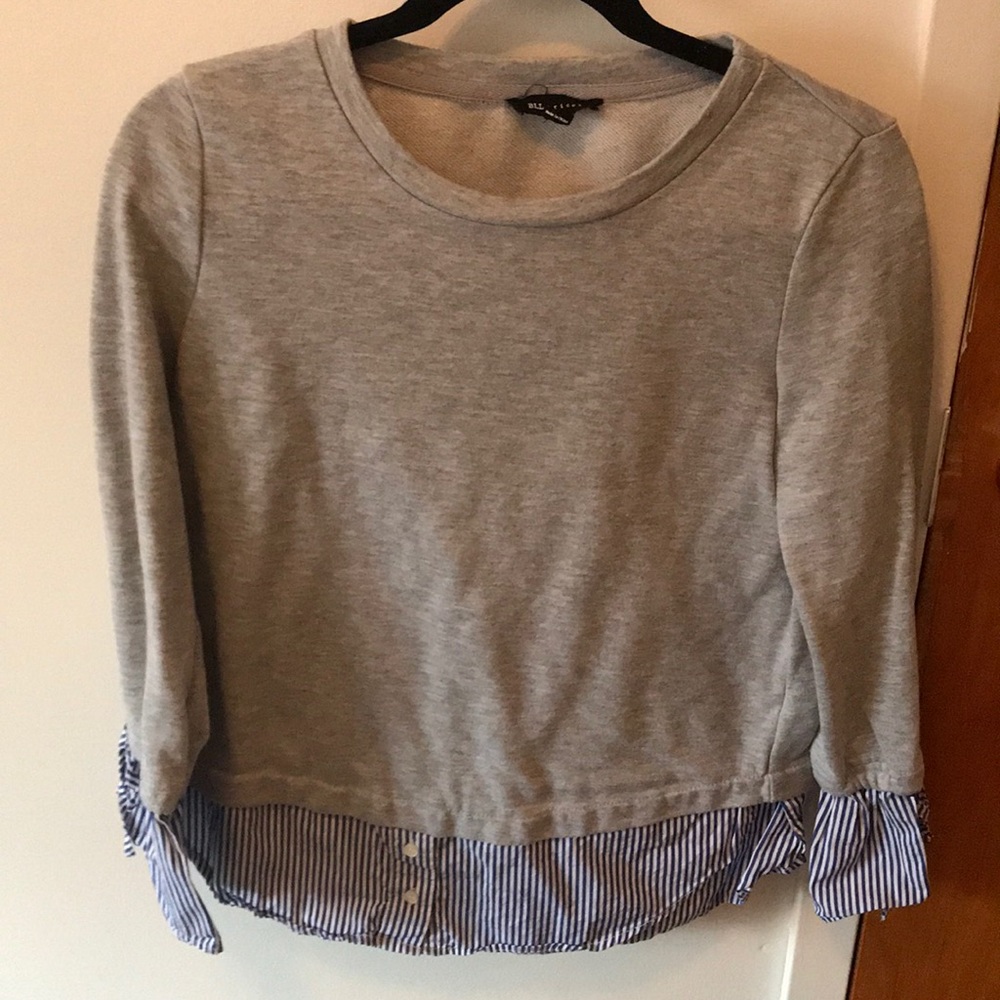 BLL tricot sweater with built in button down layer